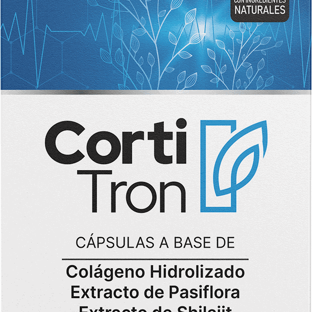 Frasco y caja de Cortitron