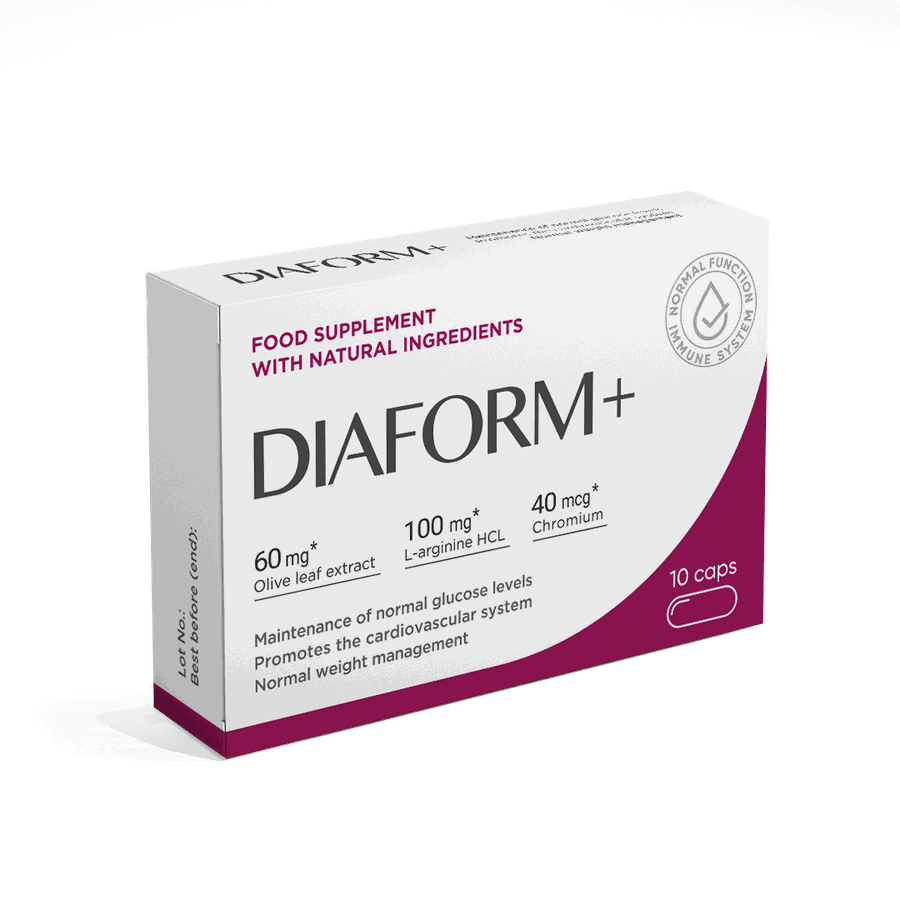 Caja de Diaform+ de 10 cápsulas