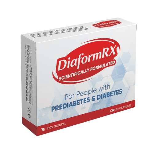 Caja de DiaformRX en la mano