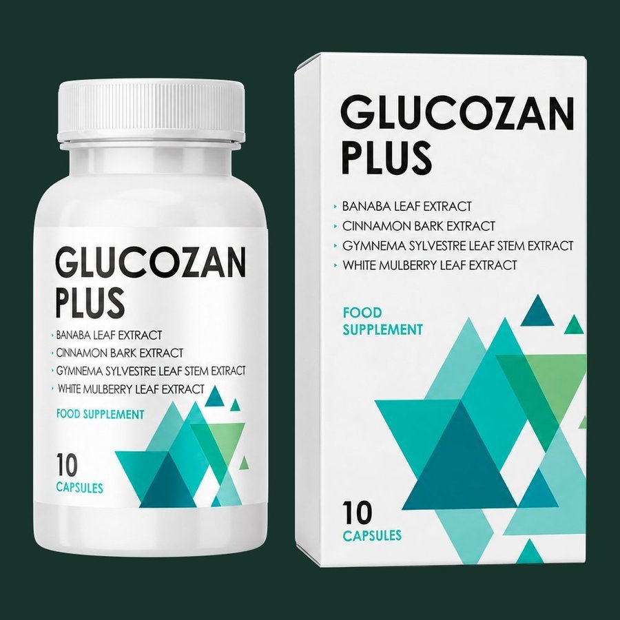 Frasco y caja de Glucozan Plus