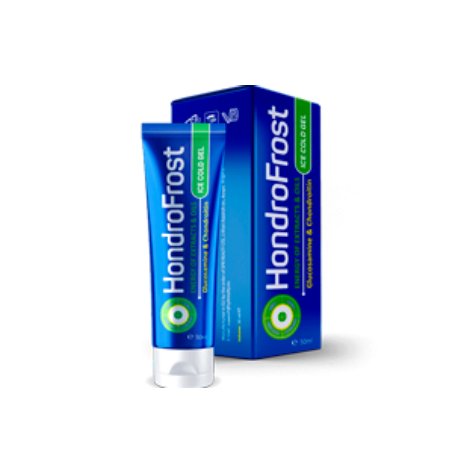 Tubo azul y caja de HondroFrost