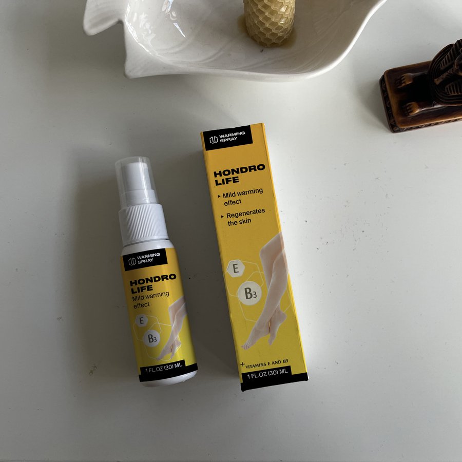 Espray Hondrolife con su caja amarilla