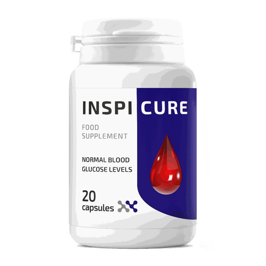 Frasco blanco de Inspicure con 20 cápsulas