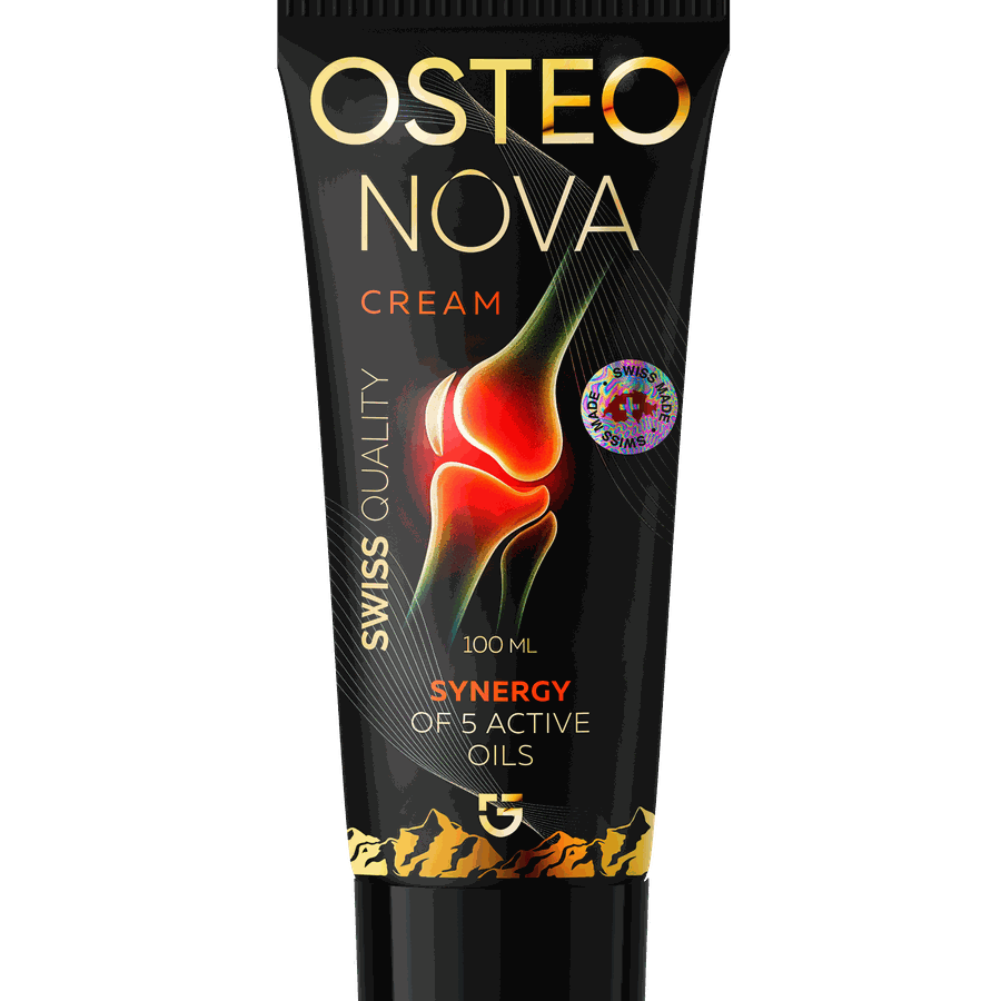 Tubo negro de la crema Osteo Nova