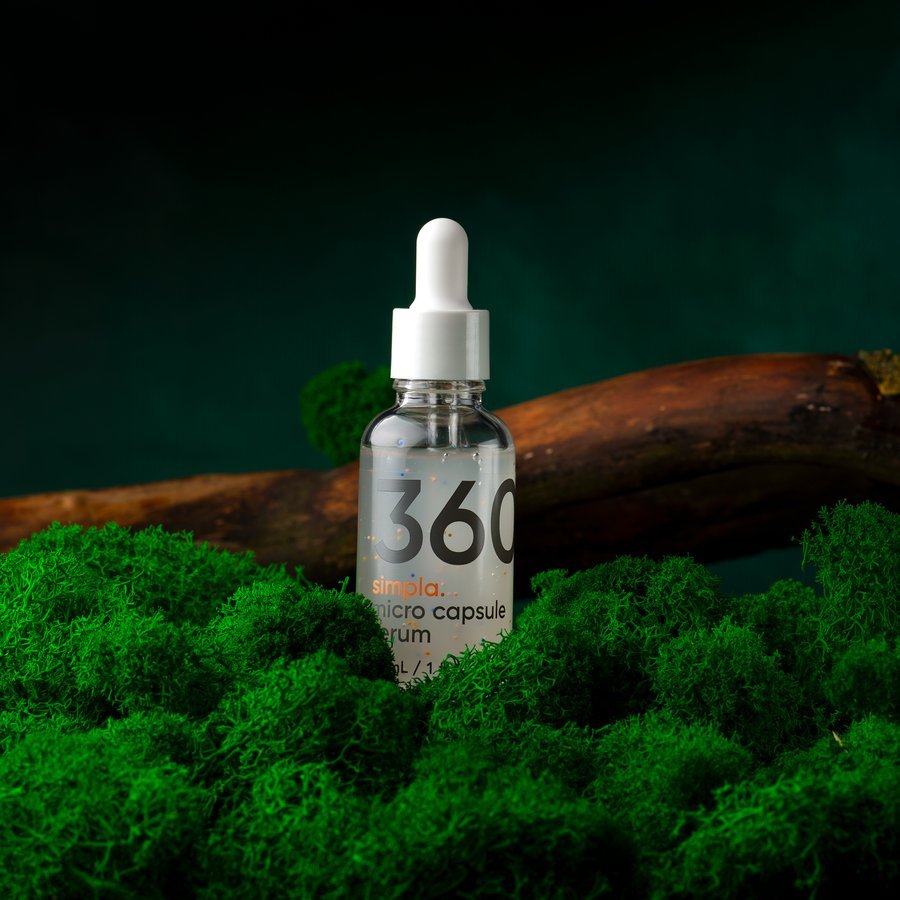 Frasco de cristal del sérum Simpla 360