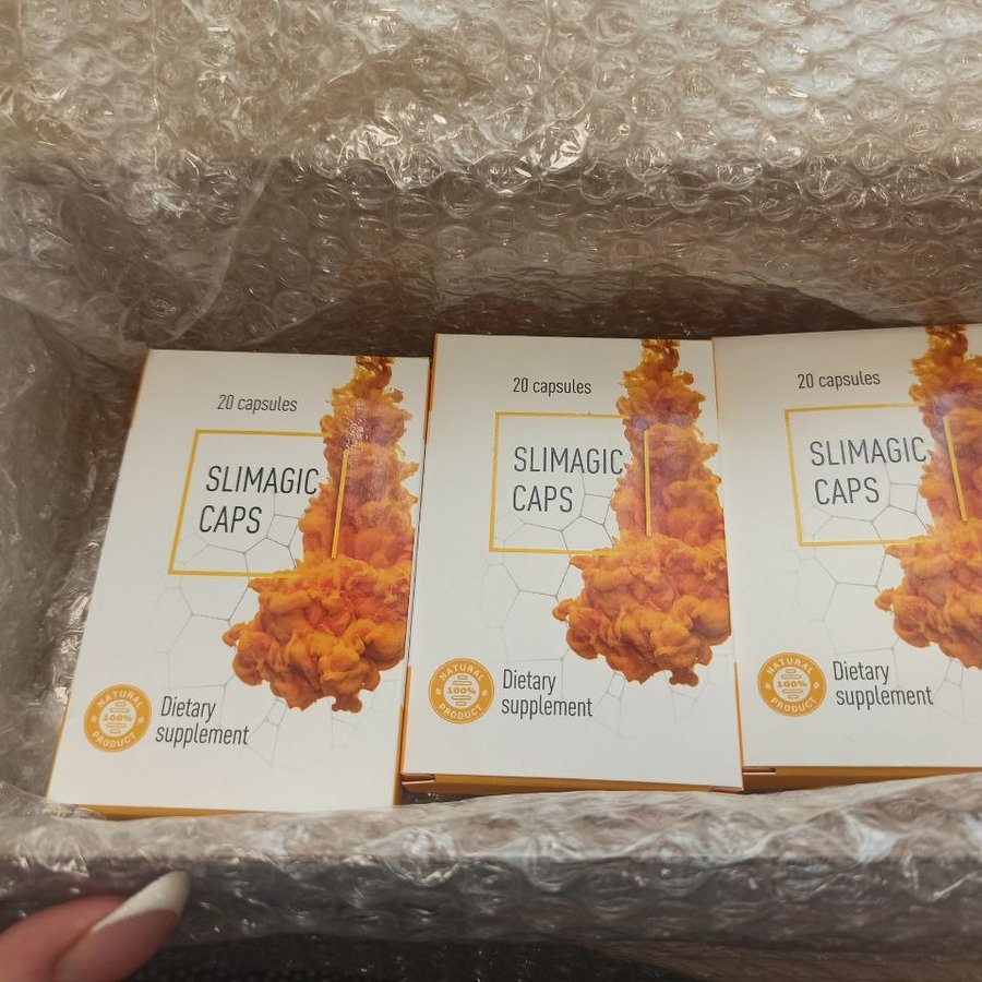 Caja de Slimagic Caps con blísteres de cápsulas